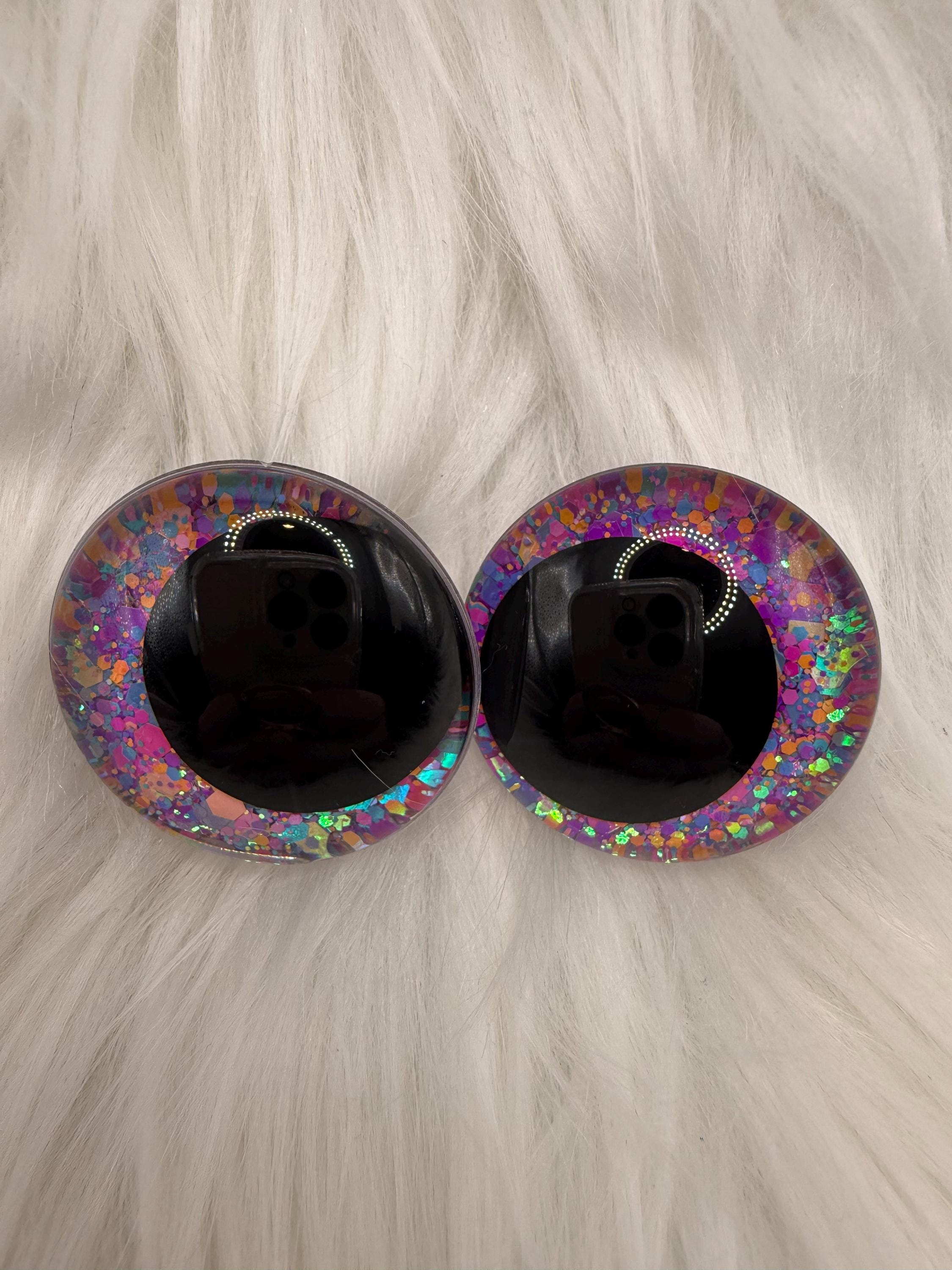 Jawbreaker - Hand Painted Safety Eyes: Amigurumi Crochet Tools (20-40mm, Black/Red/White Pupil)