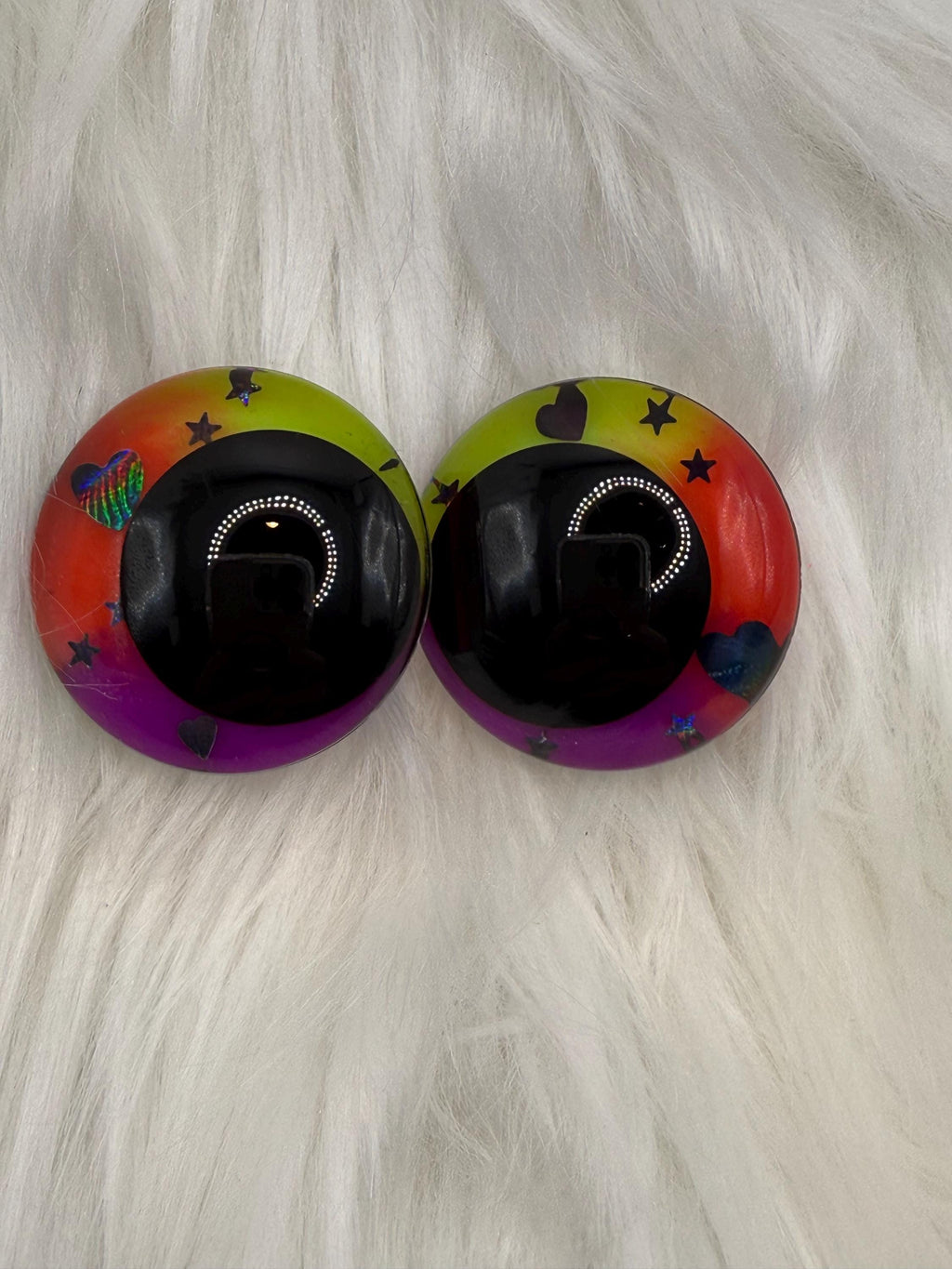 Gas Lighting - Hand Painted Safety Eyes: Amigurumi Crochet Tools (20-40mm, Black/Red/White Pupil)