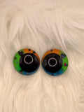 Narcissist - Hand Painted Safety Eyes: Amigurumi Crochet Tools (20-40mm, Black/Red/White Pupil)